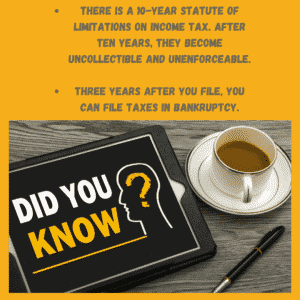Income Taxes and Bankruptcy - Did You Know?
