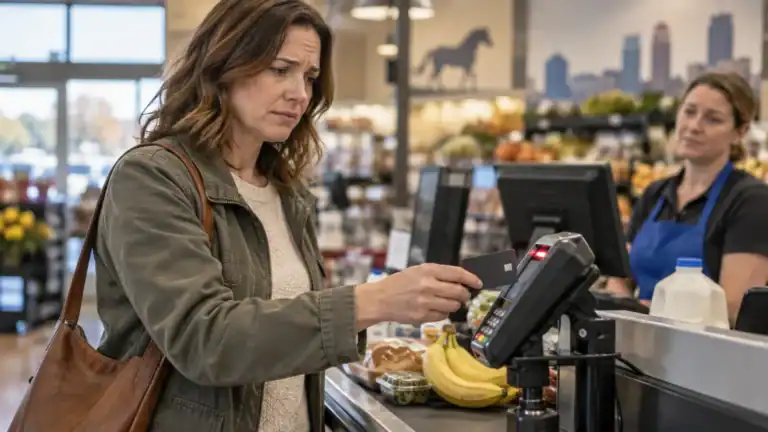 Kentucky bank account garnishment causes debit card decline at grocery checkout